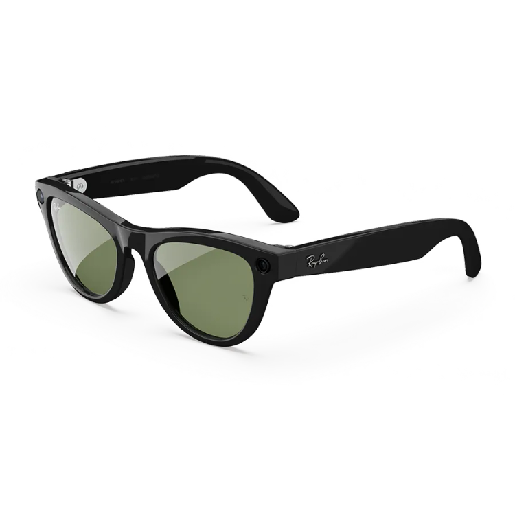 عینک هوشمند ری بن متا مدل اسکایلر | gen2 skyler frame shiny black lens green