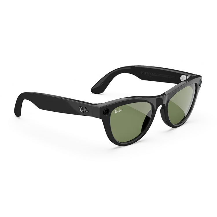 عینک هوشمند ری بن متا مدل اسکایلر | gen2 skyler frame shiny black lens green
